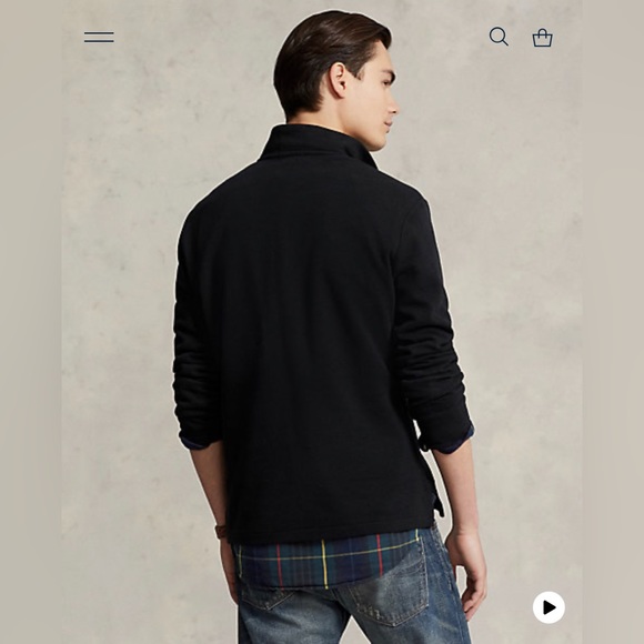 NWT Polo Ralph Lauren Estate Rib 1/4 Zip Pullover Men’s size LT Heather Gray - Picture 4 of 9